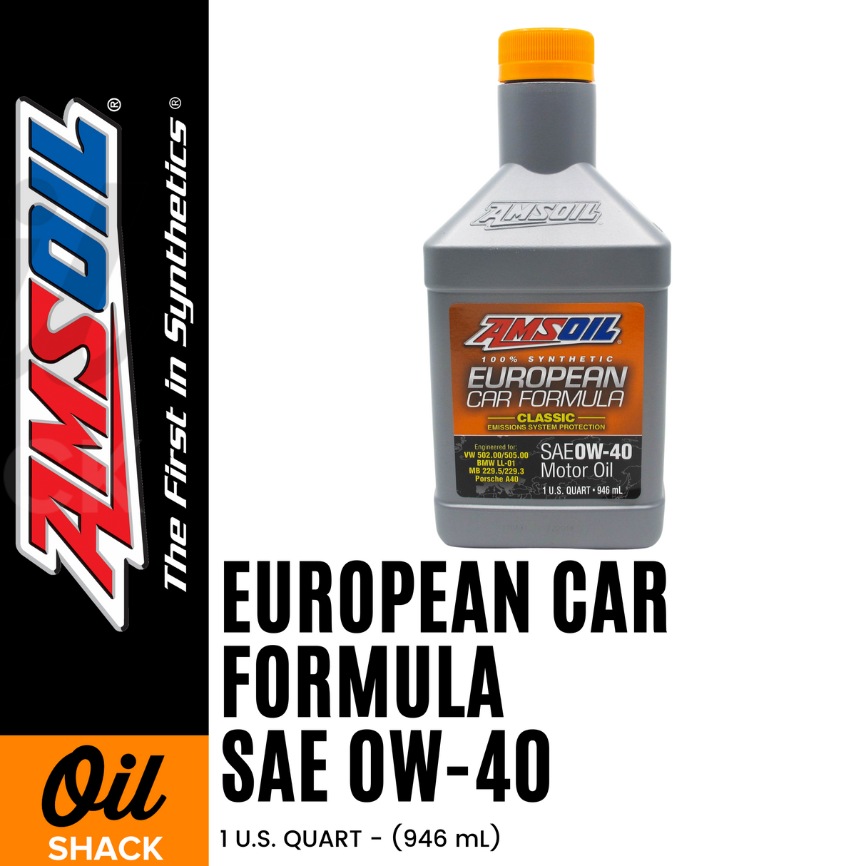 AMSOIL 0W40 EUROPEAN FORMULA CLASSIC ESP ENGINE OIL FULLY SYNTHETIC (1 QUART)