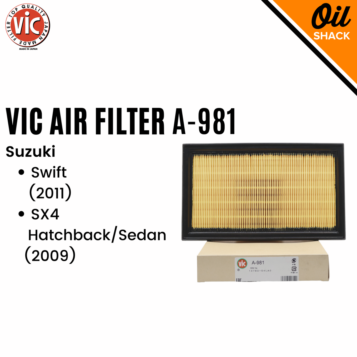 VIC AIR FILTER A-981