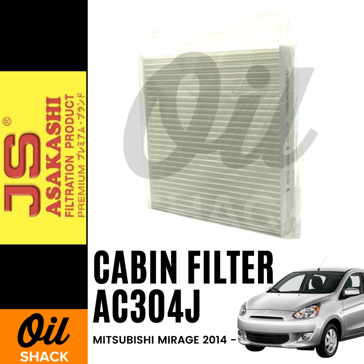 JS ASAKASHI AC304J CABIN FILTER ( MITSUBISHI MIRAGE 2014 to Present)