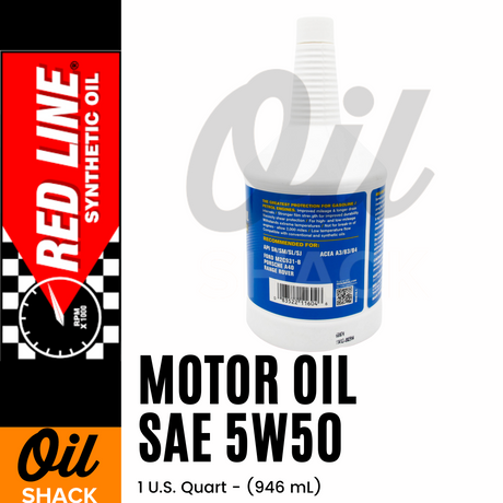 RED LINE 5W50 MOTOR OIL (1 QUART)