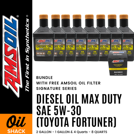 AMSOIL | Toyota Fortuner 8 Quarts 5w30 Max Duty Oil Change Bundle with Free AMSOIL Oil Filter