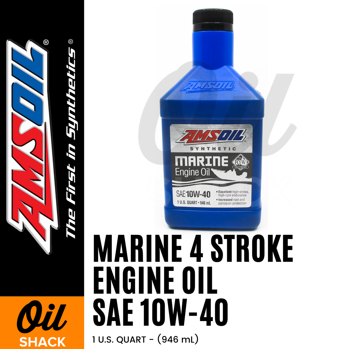 AMSOIL 10W40 MARINE 4 STROKE FORMULA FULLY SYNTHETIC (1 QUART)